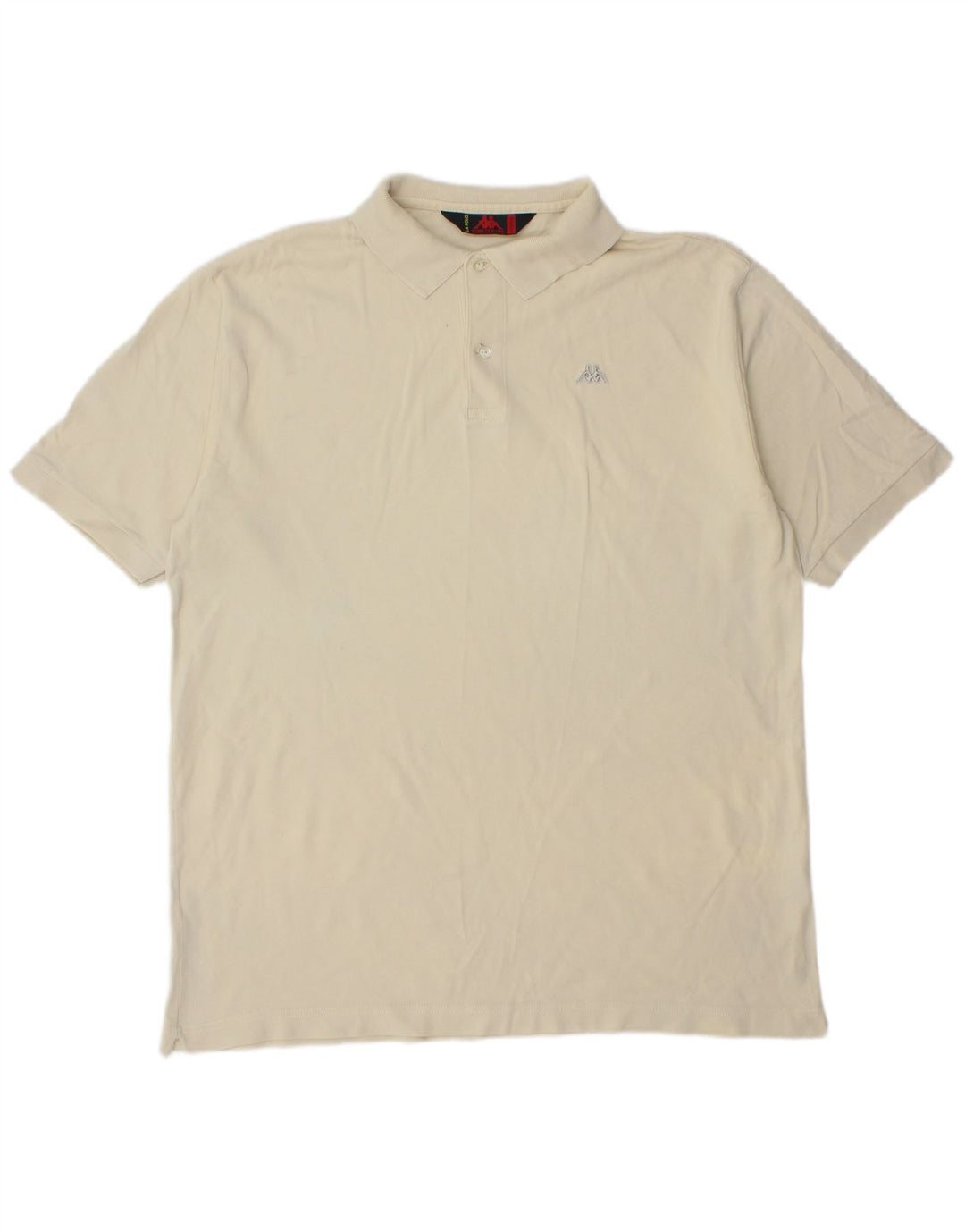 Kappa herre poloshirt XL hvid bomuld