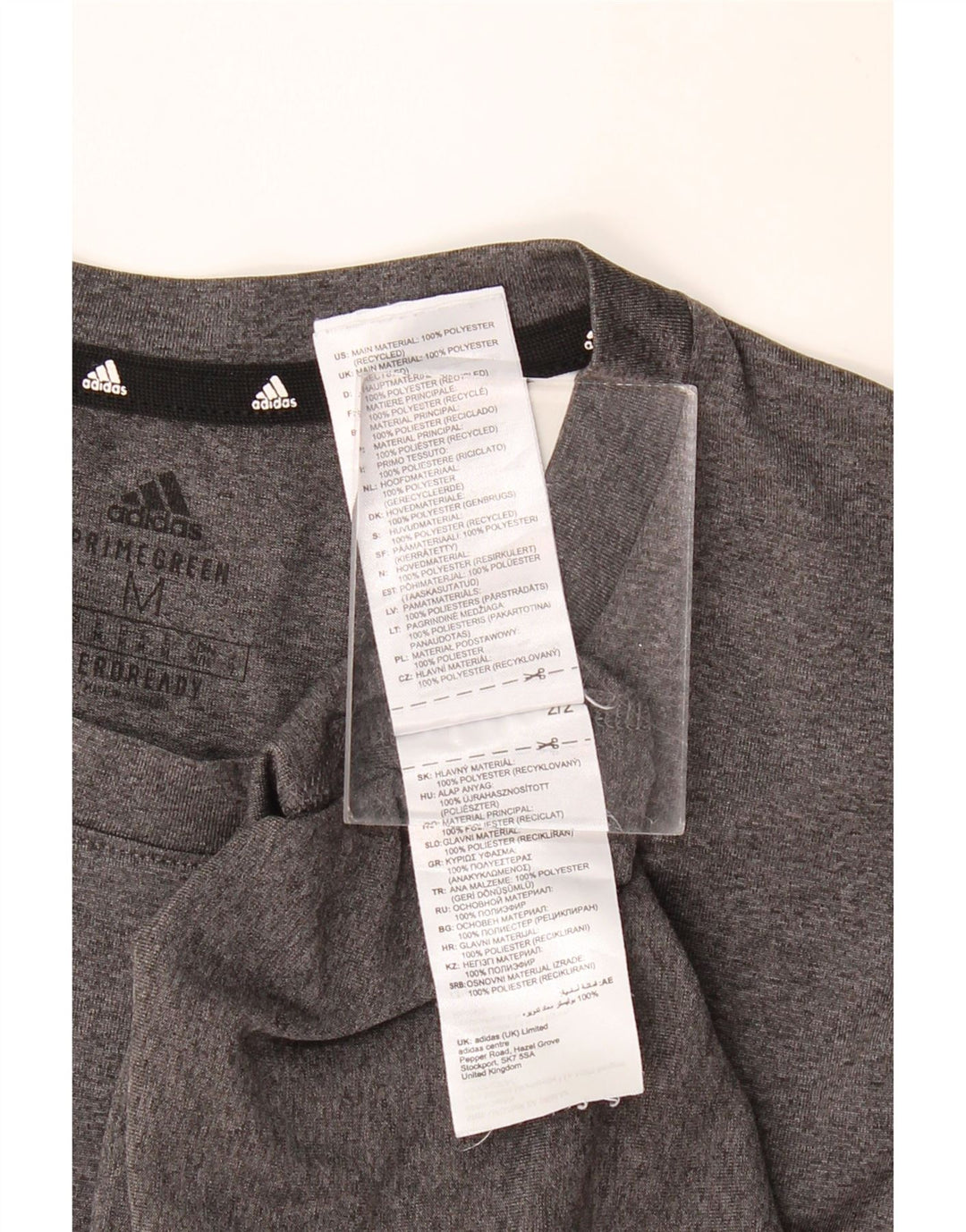 ADIDAS Herre Aeroready Grafisk T-Shirt Top Medium Grey Polyester