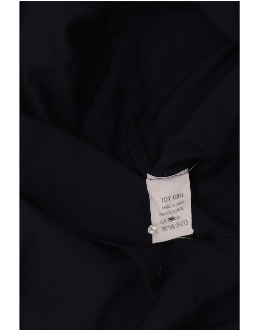 Vintage Dame Kortærmet Playsuit UK 12 Medium Navy Blue Polyester