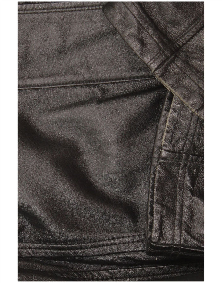 Canda Herre Læderjakke IT 52 XL Sort Læder