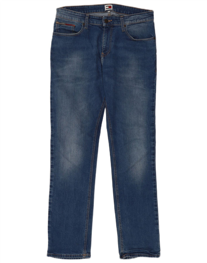 Tommy Hilfiger Herre Slim Jeans W32 L32 Blå Bomuld