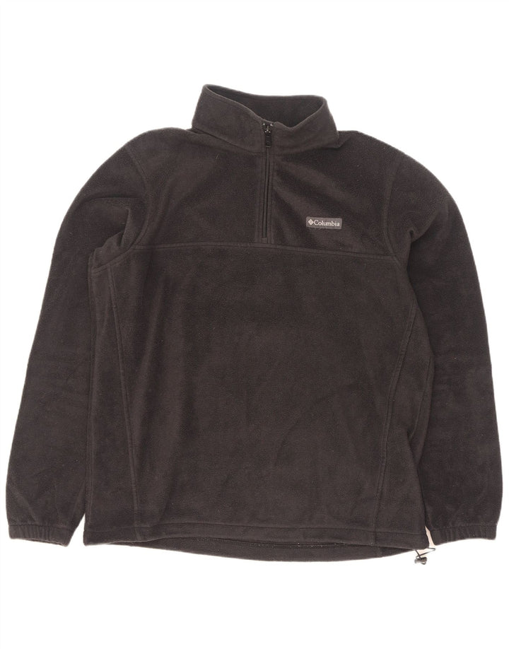 Columbia herre lynlås hals fleece jumper stor sort polyester