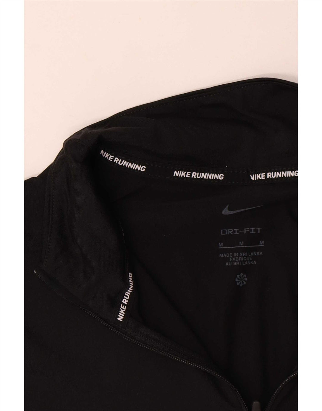 Nike Herre Dri Fit Pullover med lynlås-hals Træningsdragt Top Medium Sort Polyester