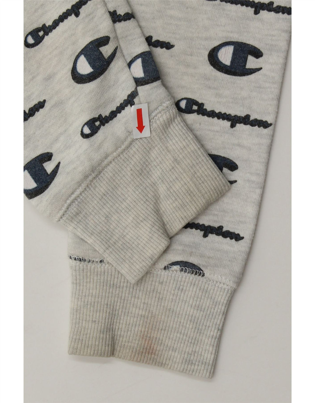 CHAMPION Boys Graphic Hoodie Jumper 9-10 Years Medium Grey Cotton Vintage Champion and Second-Hand Champion from Messina Hembry 