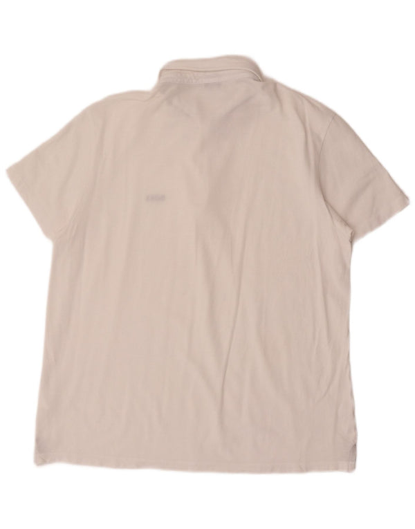 Hugo Boss herre poloshirt 2XL hvid bomuld