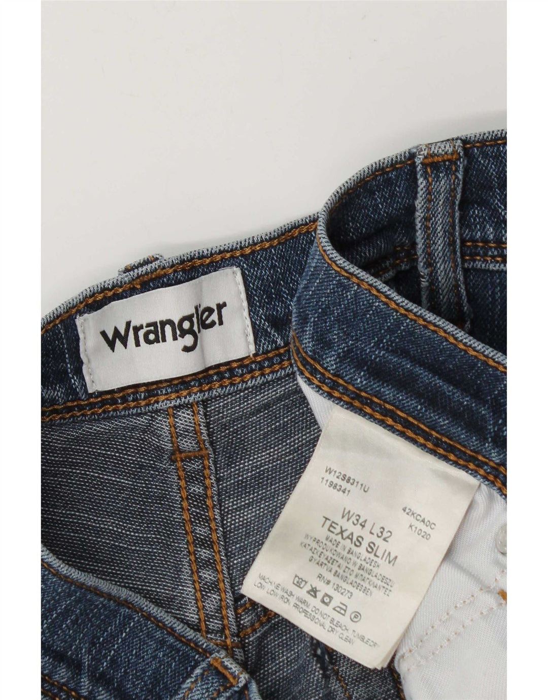 Wrangler Slim Jeans til mænd W34 L32 blå bomuld