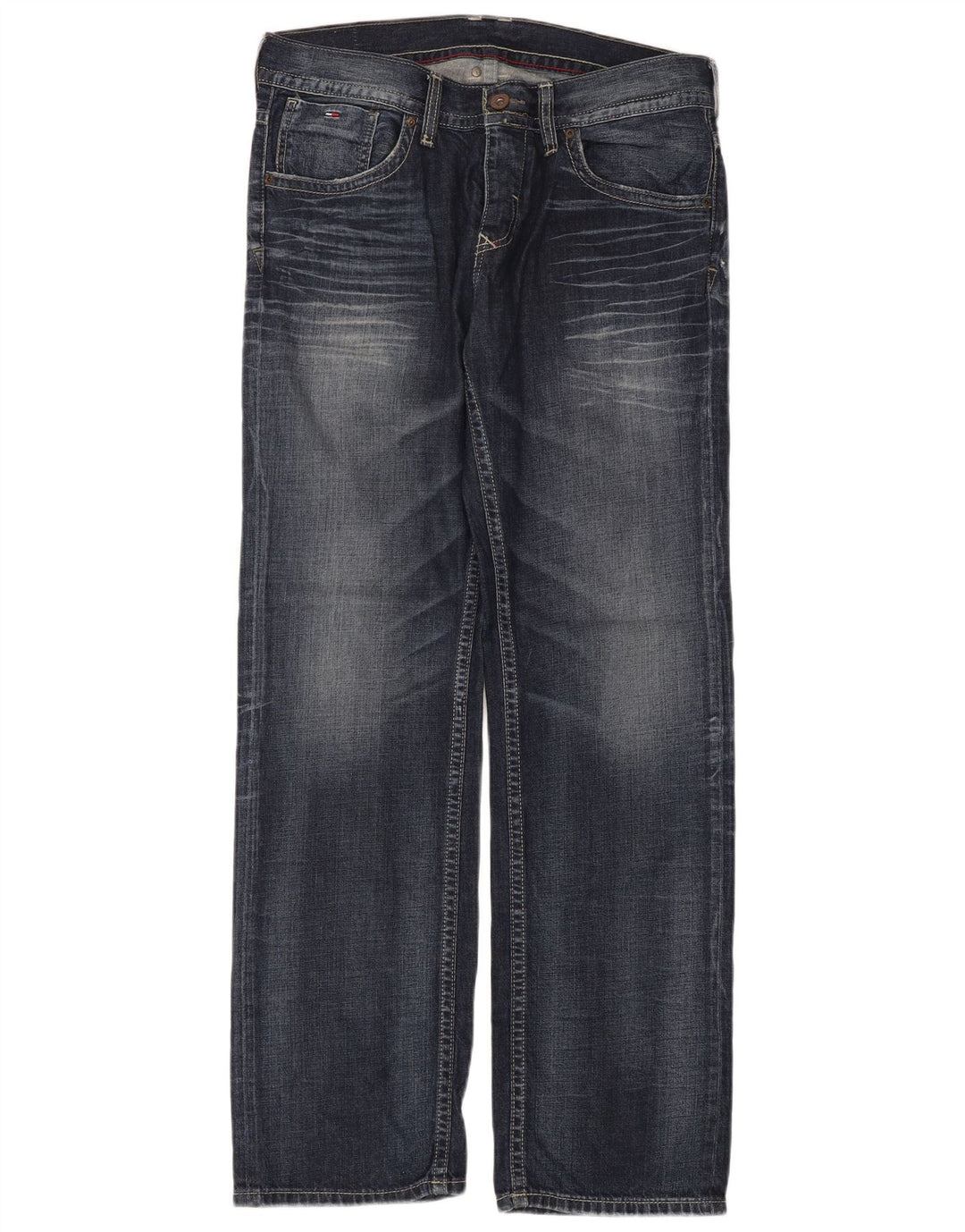 Tommy Hilfiger Straight Jeans til mænd W34 L34 Blå Bomuld