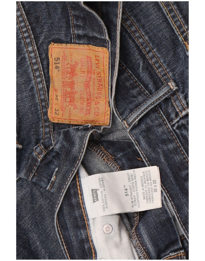 Levi's Herre 514 Straight Jeans W32 L32 Blå Bomuld