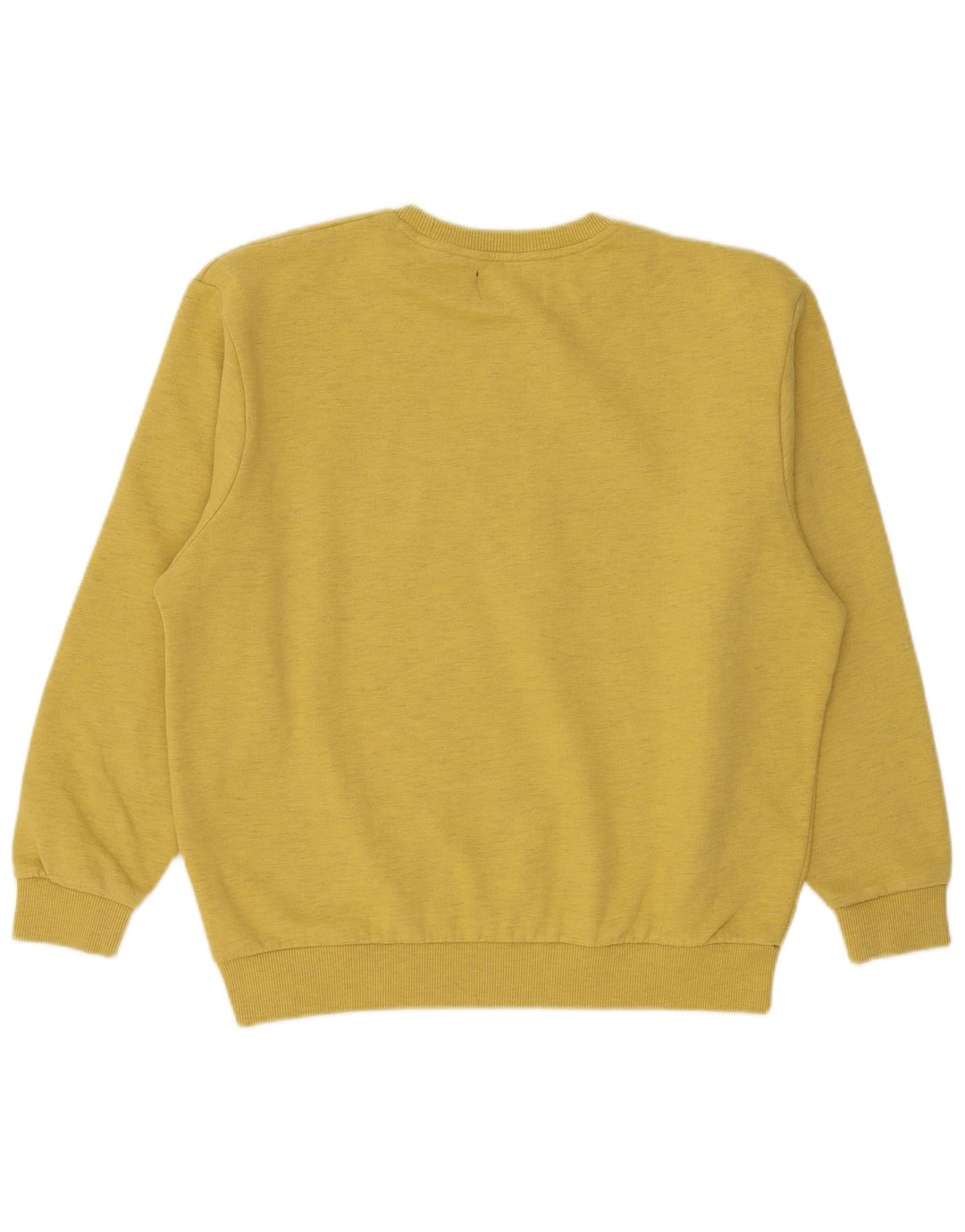 SUPERDRY Dame grafisk sweatshirt Jumper UK 12 Medium Yellow Flecked