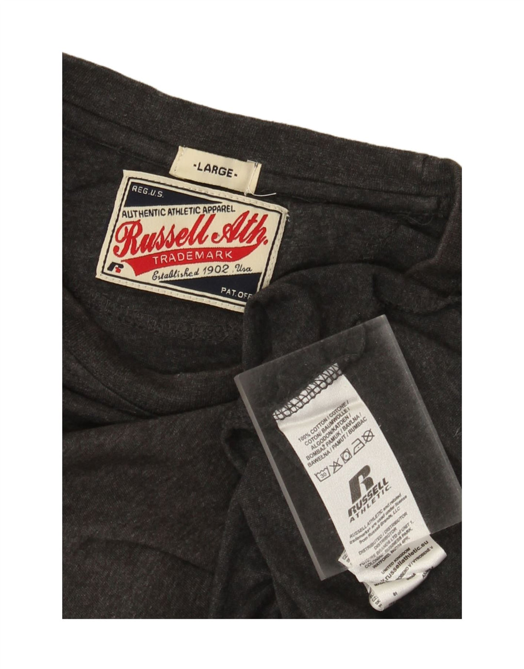 Russell Athletic Herre grafisk top langærmet stor grå bomuld