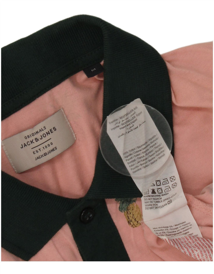 Jack & Jones herre poloshirt Medium Pink Blomsterbomuld