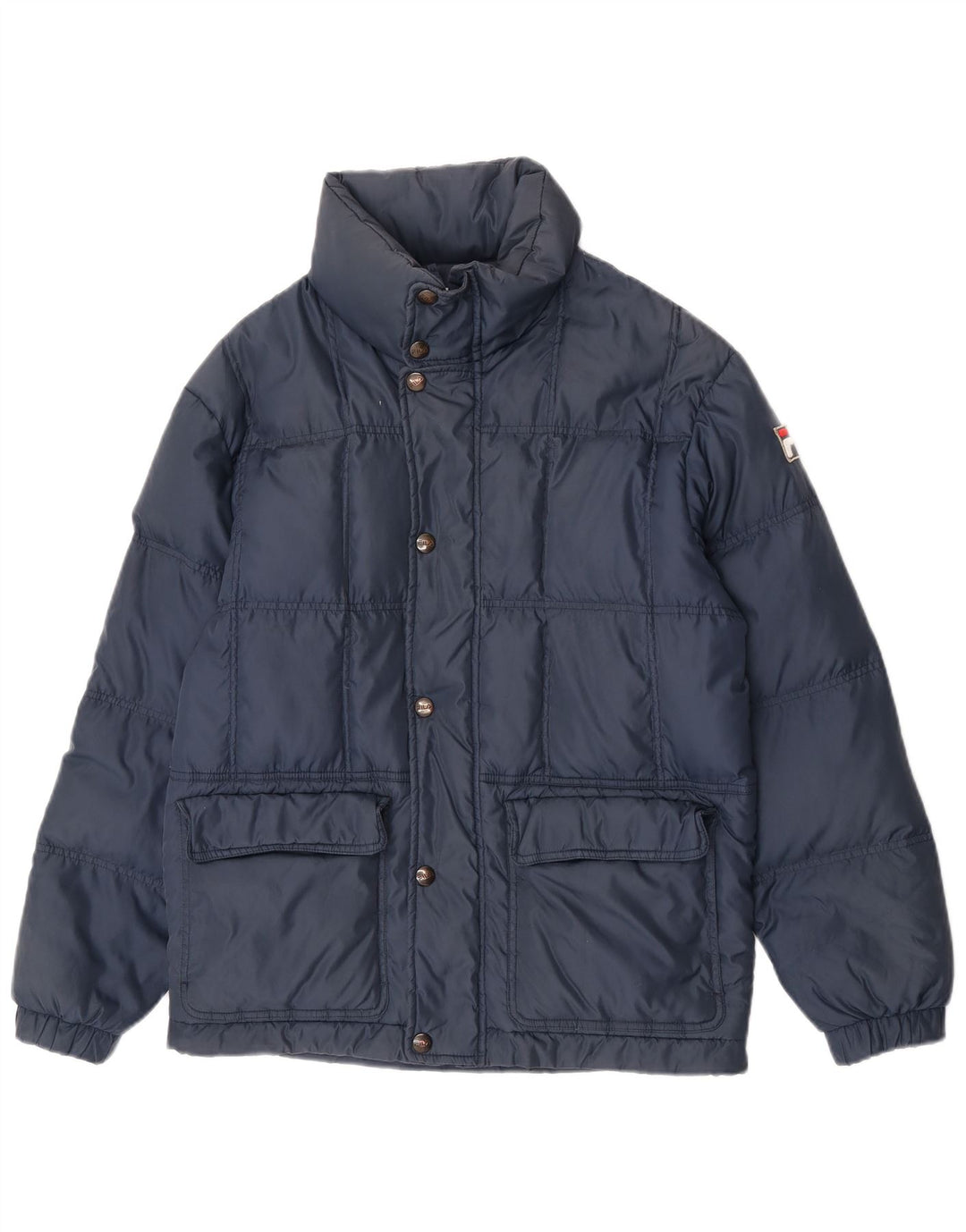 Fila Herre hættepolstret jakke IT 44 XS Marineblå nylon