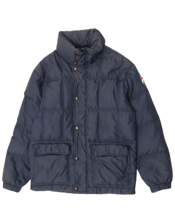 Fila Herre hættepolstret jakke IT 44 XS Marineblå nylon