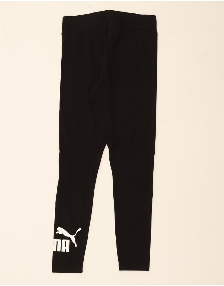PUMA Womens Graphic Leggings UK 16 Large  Black Cotton Vintage Puma and Second-Hand Puma from Messina Hembry 