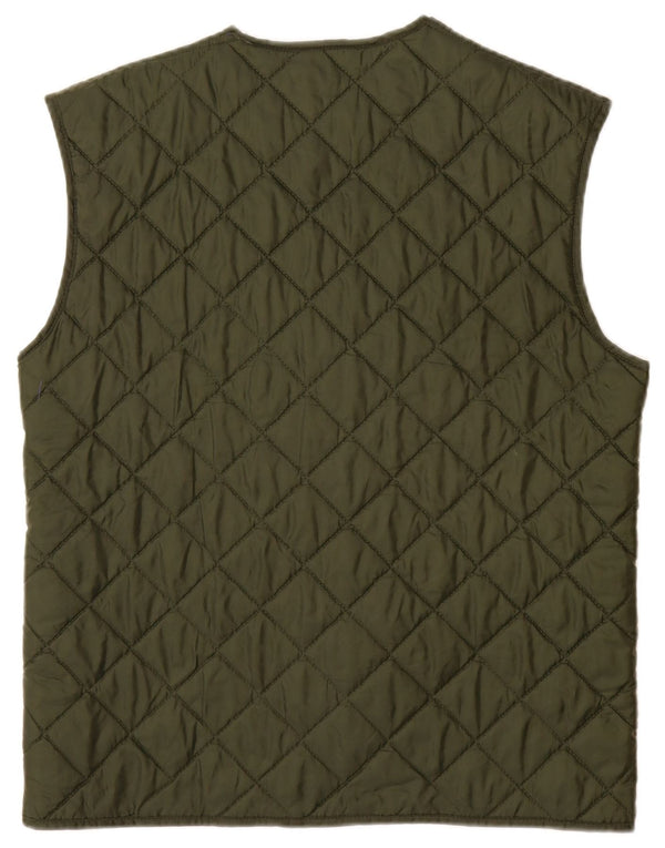SLAM Herre Quiltet Gilet UK 38 Medium Khaki Nylon