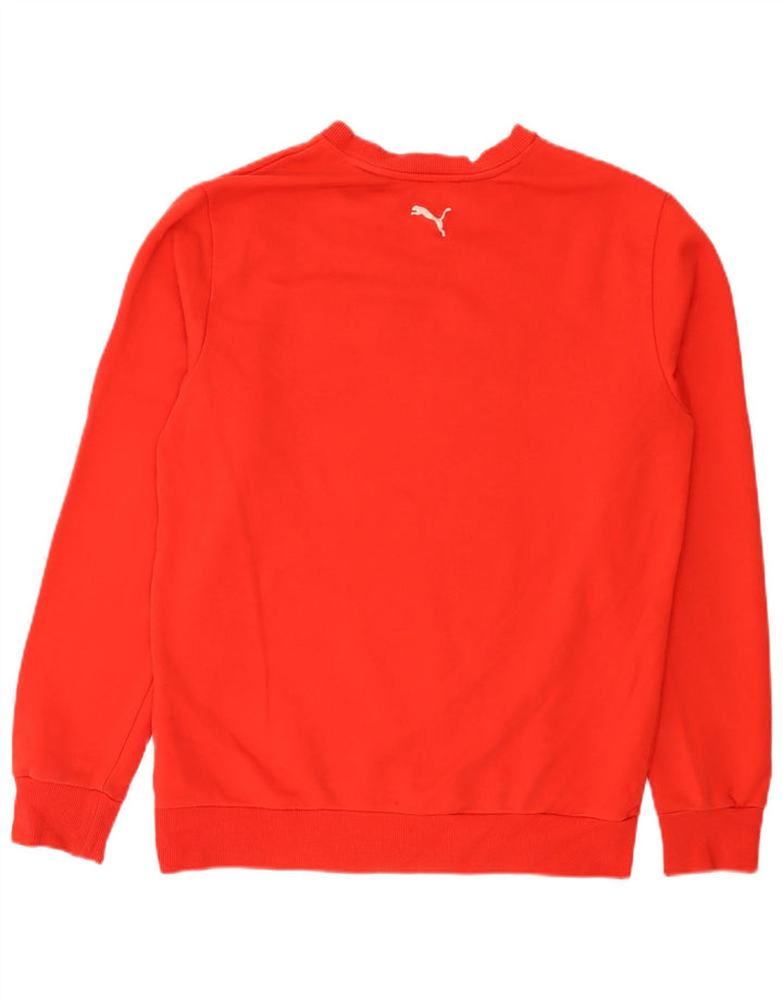 Puma Herre Grafisk Sweatshirt Jumper Medium Rød Bomuld