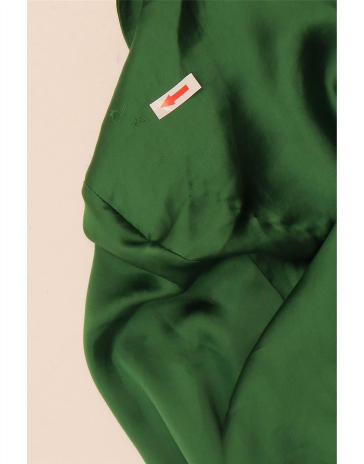 Zara Dame Langærmet Skjortekjole UK 12 Medium Green Polyester