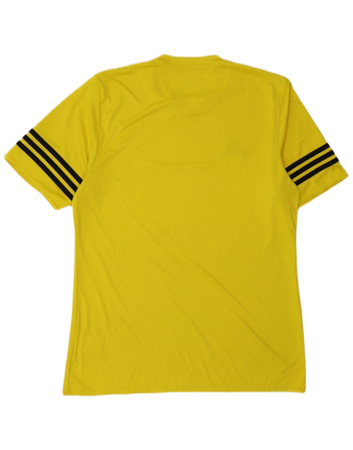ADIDAS Herre Climalite T-Shirt Top Stor Gul Polyester