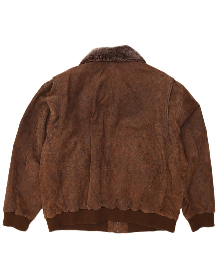 Maddox Herre Læderjakke UK 52 6XL Brun Læder
