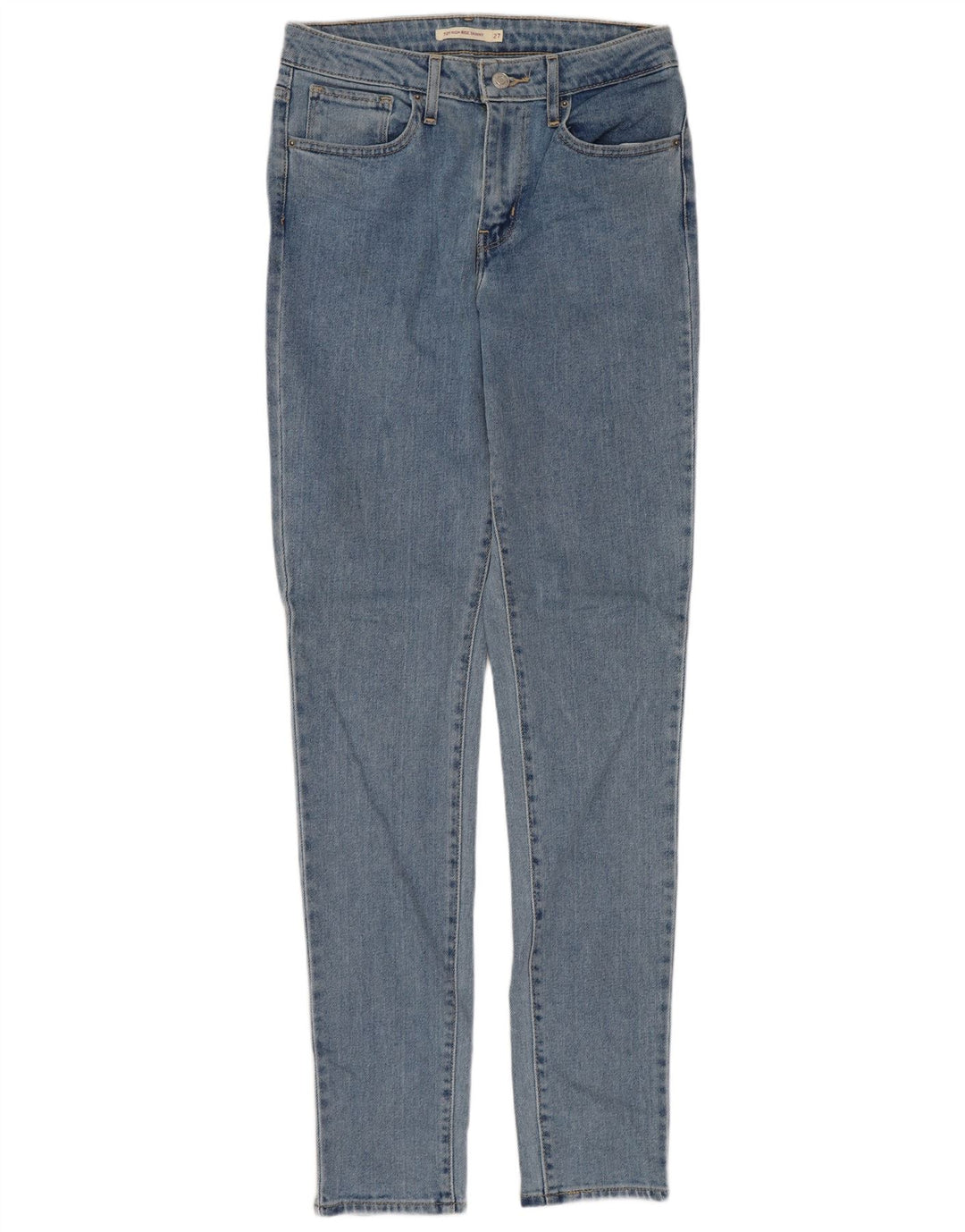 Levi's Dame 721 Skinny Jeans med høj talje W27 L32 blå bomuld