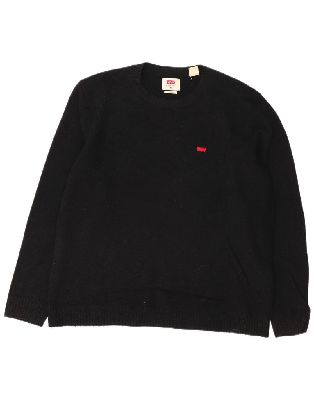 Levi's Herre standard sweater med rund hals XL sort uld