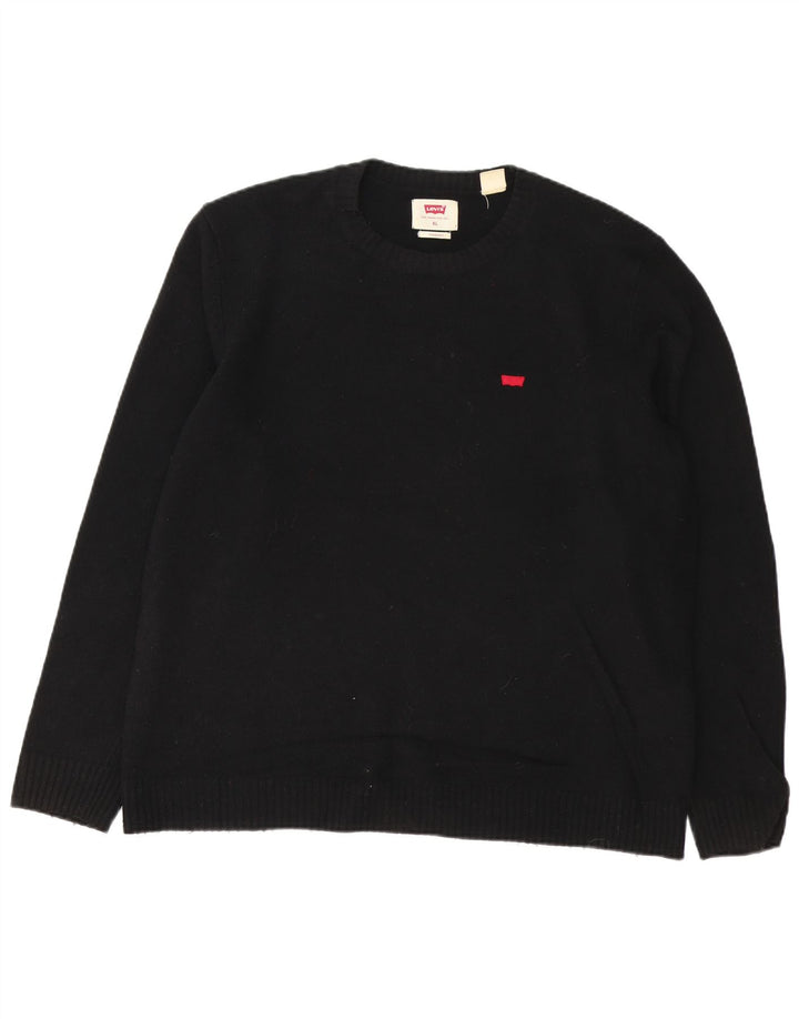 Levi's Herre standard sweater med rund hals XL sort uld