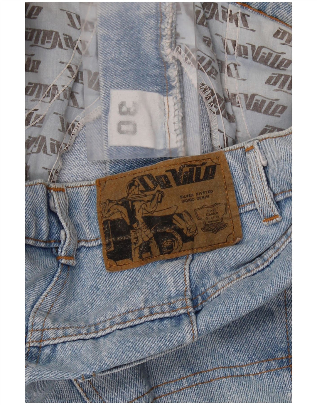 DE VILLE Dame Denim Nederdel W30 Medium Blue Bomuld