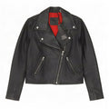 Levi's Womens Crop Læder Biker Jacket UK 6 XS Sort
