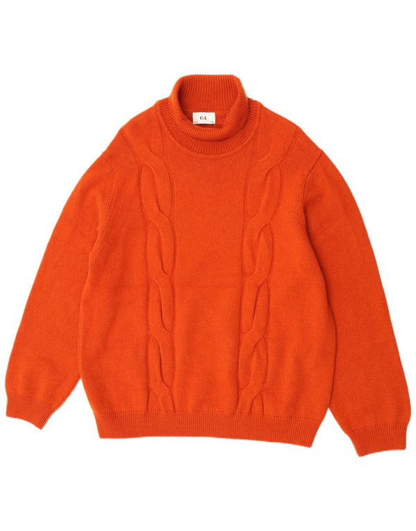 C&A Herre Rullehalstrøje 2XL Orange Uld