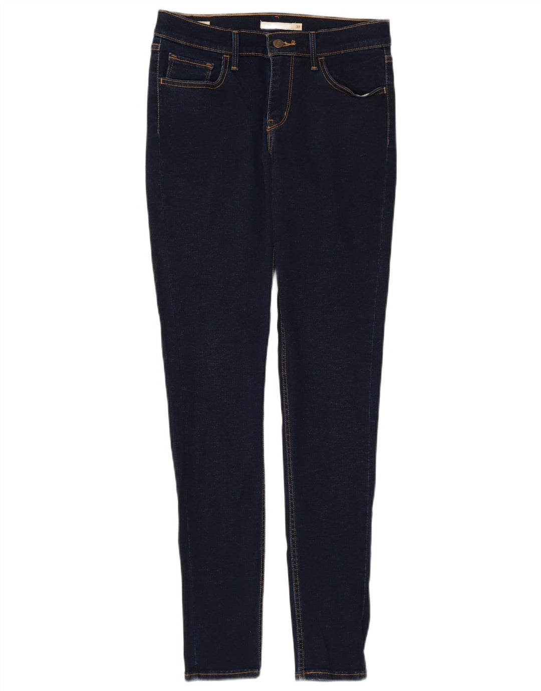 LEVI'S Dame 710 Super Skinny Jeans W30 L32 Marineblå Bomuld