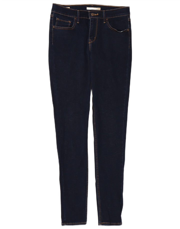 LEVI'S Dame 710 Super Skinny Jeans W30 L32 Marineblå Bomuld