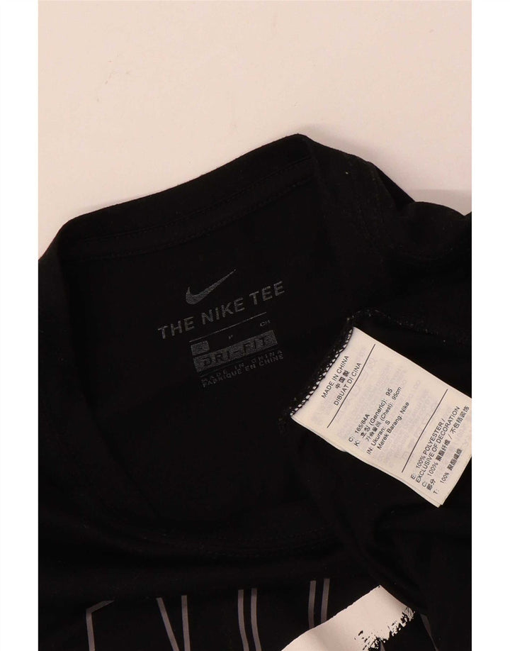 Nike Herre Dri Fit grafisk T-shirt top lille sort polyester