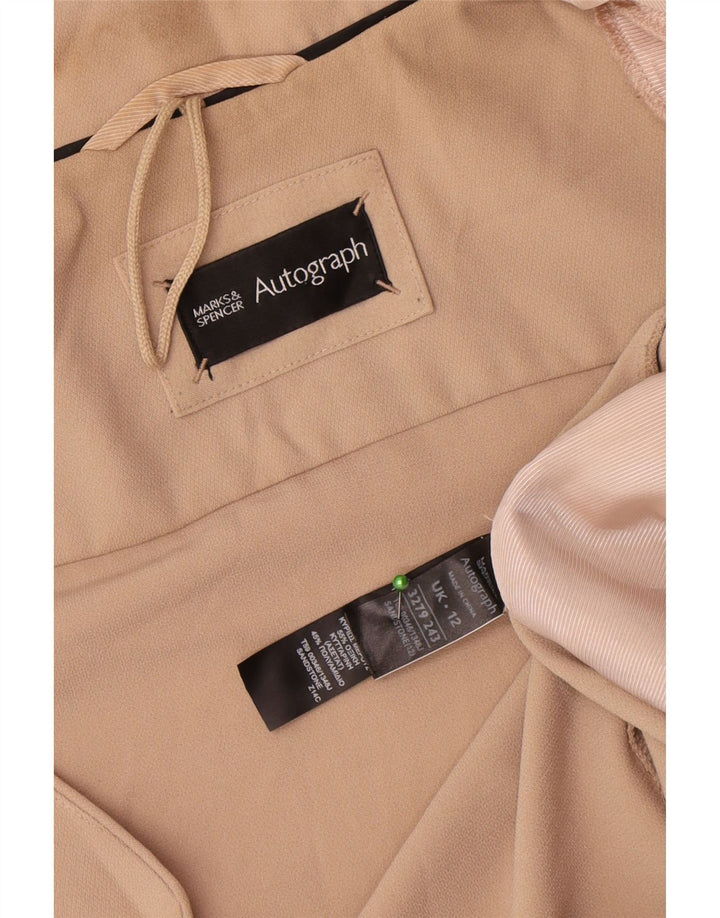 Marks & Spencer Dame 3/4-ærmet blazerjakke UK 12 Medium Beige