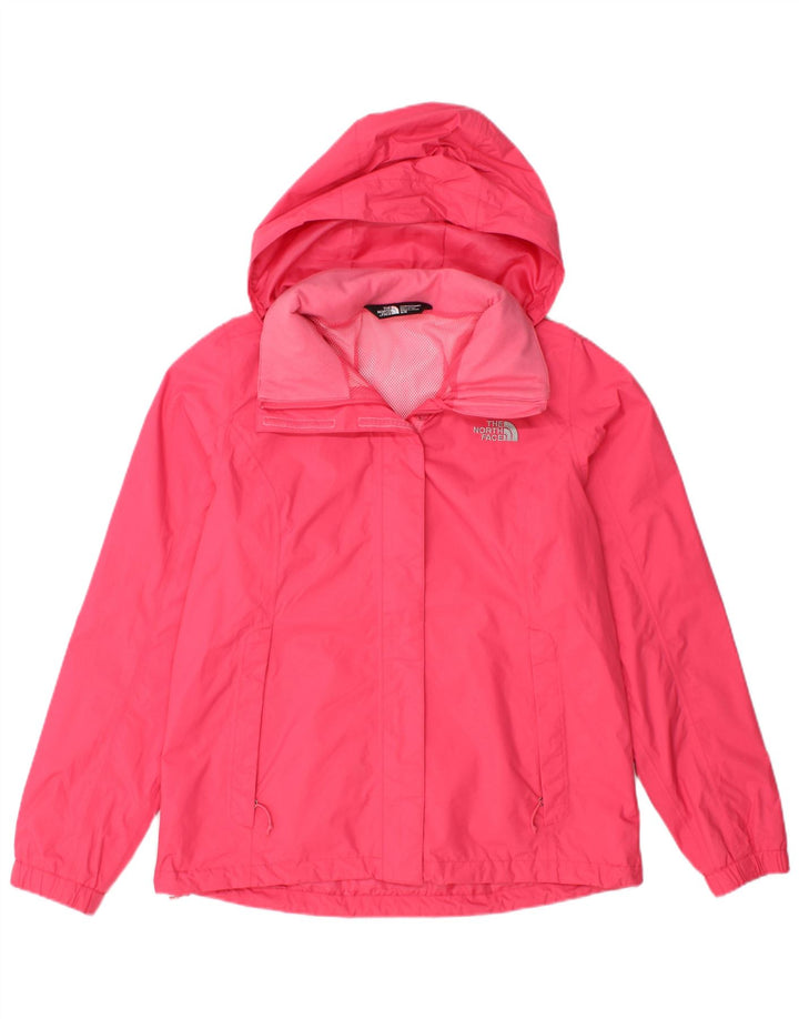 THE NORTH FACE Regnjakke med hætte til kvinder UK 14 Medium Pink Nylon
