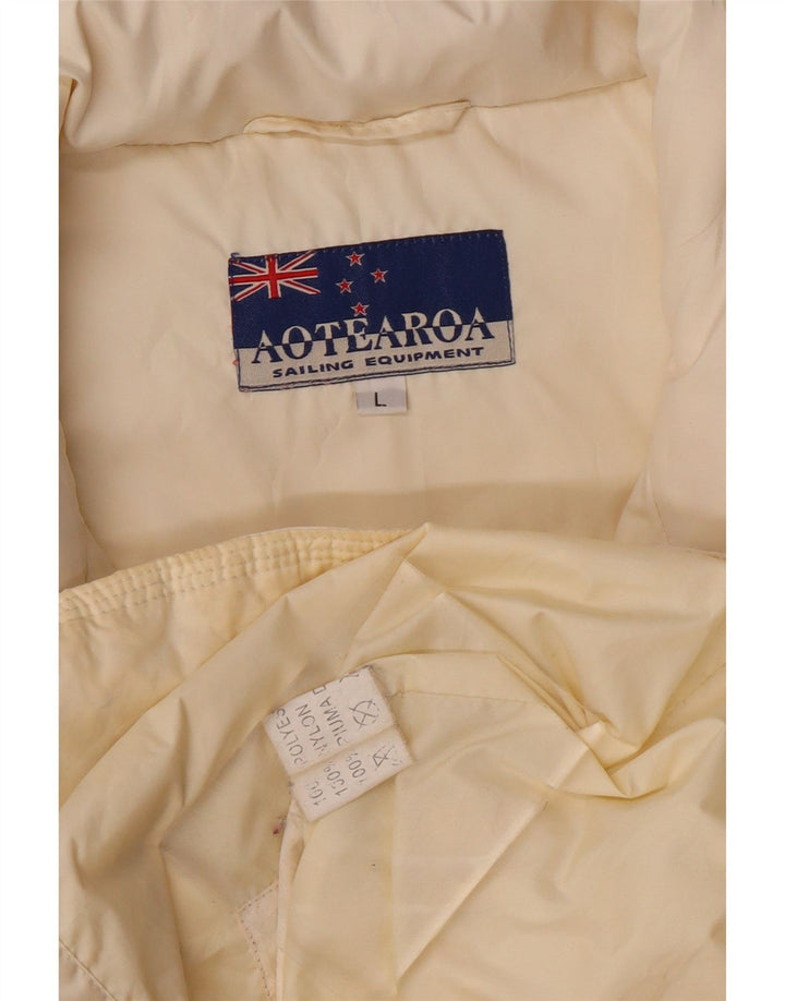 AOTEARAO Womens Padded Jacket UK 16 Large Off White Polyester Vintage Aotearao and Second-Hand Aotearao from Messina Hembry 