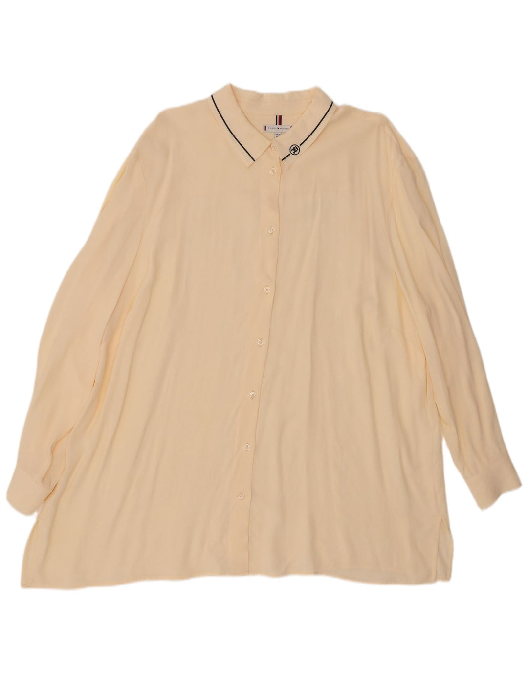 TOMMY HILFIGER skjortebluse til kvinder UK 26 5XL Beige