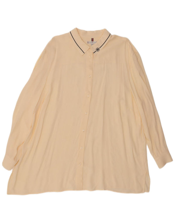TOMMY HILFIGER skjortebluse til kvinder UK 26 5XL Beige