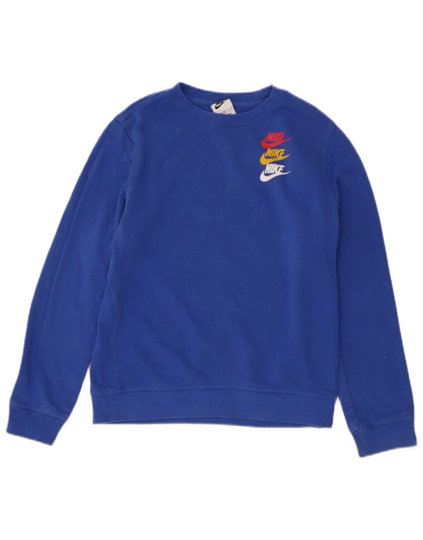 Nike Boys Graphic Sweatshirt Jumper 12-13 år Stor blå bomuld