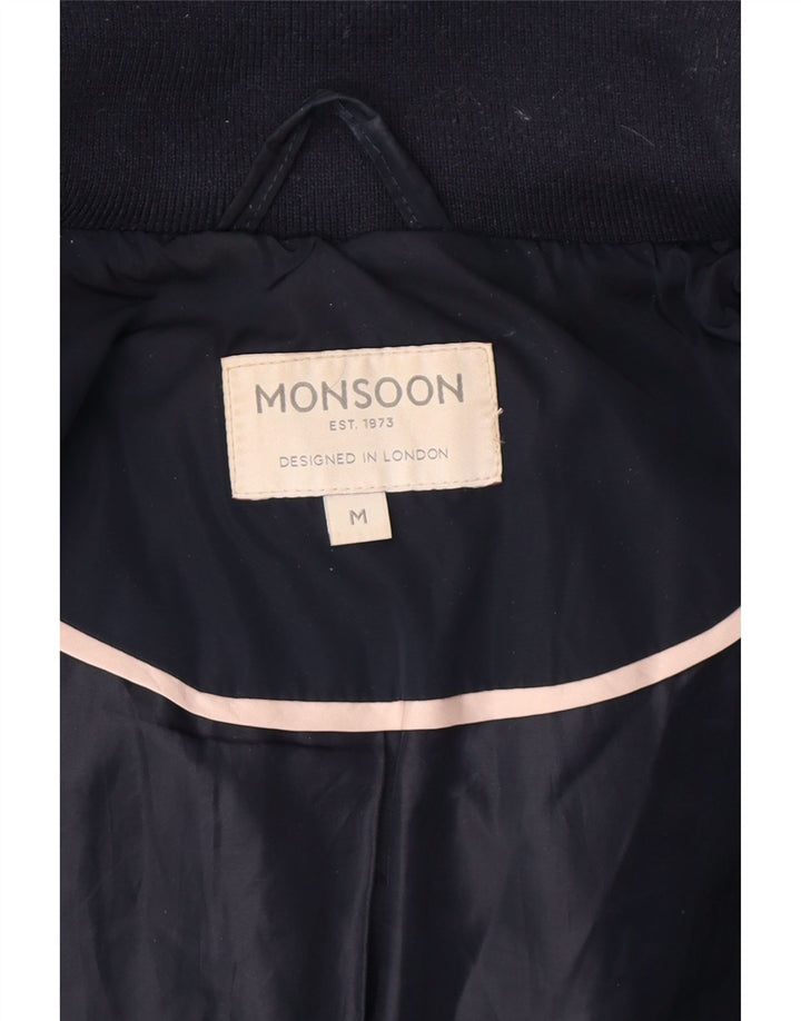 Monsoon Dame Oversized Polstret Hættejakke UK 14 Medium Navy Blue