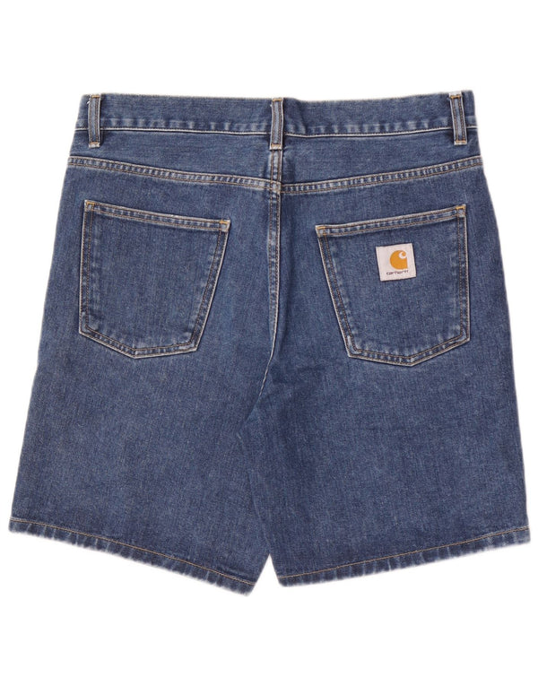 Carhartt Herre Denim Shorts W31 Medium Blue Bomuld