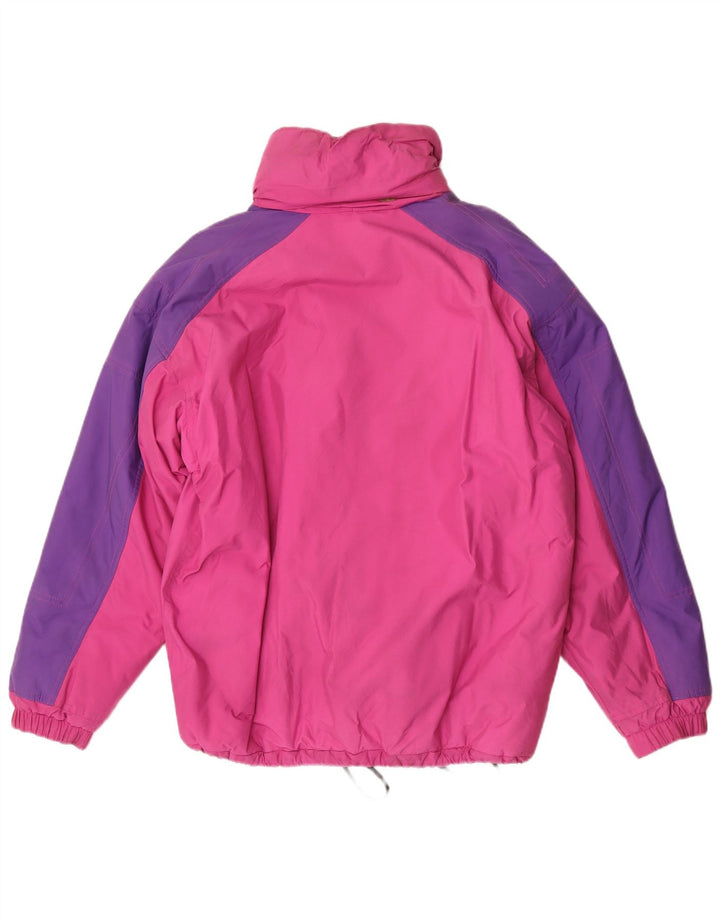 Colle Herre Hætte Skijakke IT 48 Medium Pink Colourblock Nylon