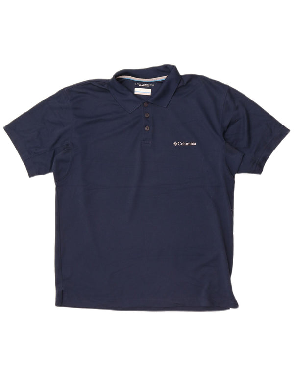 Columbia Herre Omni-Shade Polo Shirt Medium Navy Blue