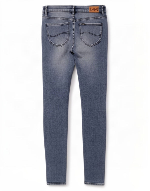 Lee Womens Licks Skinny Jeans UK 10 Small W26 L30 Blue Cotton
