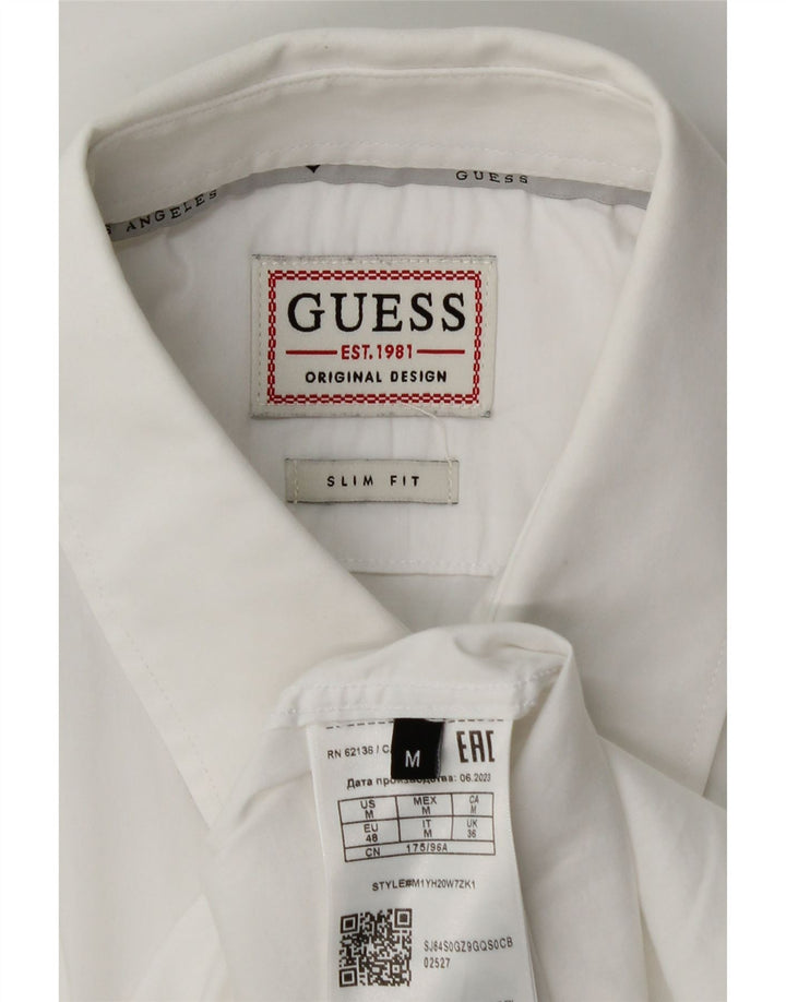 Guess Herre Slim Fit skjorte Medium hvid bomuld
