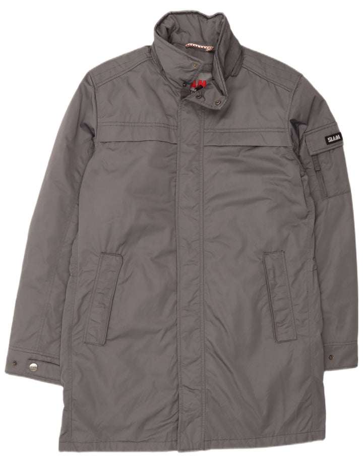 SLAM Mens Padded Coat UK 40 Large Grey Polyester