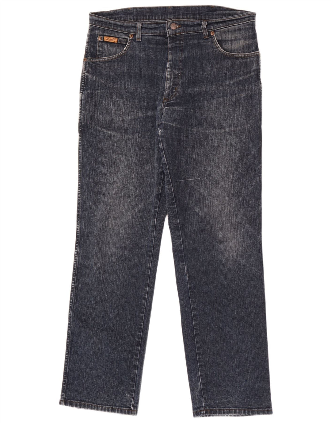 Wrangler Herre Texas Stretch Straight Jeans W34 L32 Blå Bomuld
