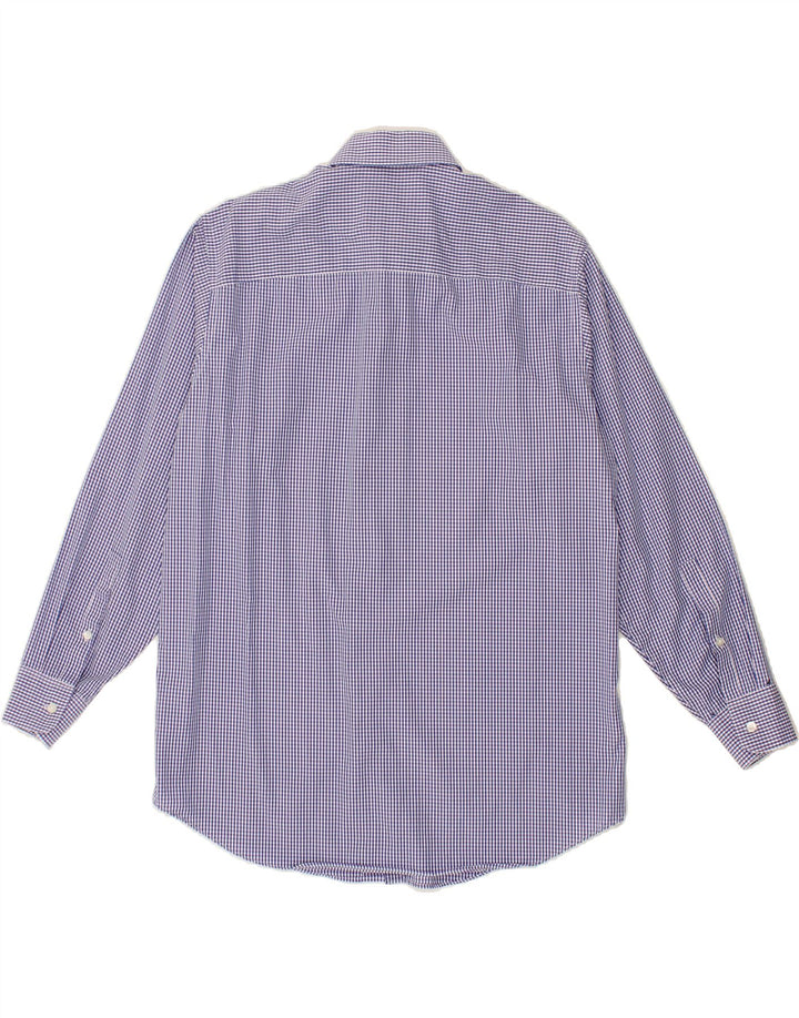 CALVIN KLEIN Herre Regular Fit skjorte str. 15 1/2 Medium Blue Gingham Cotton