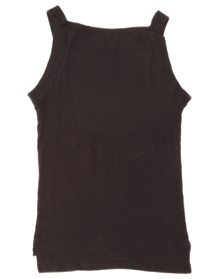 Dickies Dame Slim Vest Top UK 12 Medium Sort Bomuld