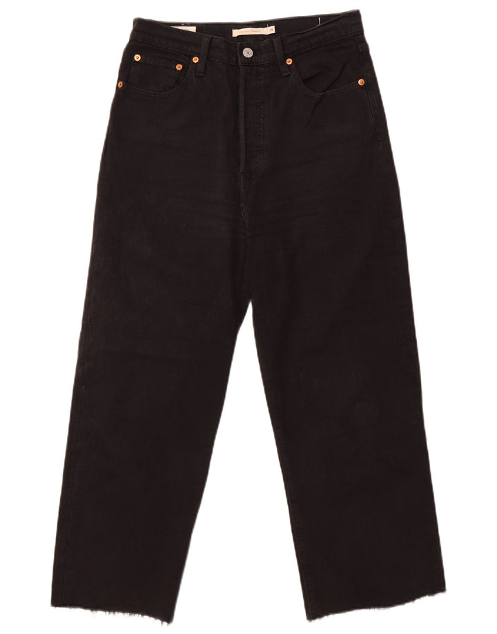 Levi's Womens Ribcage Cropped Jeans W28 L24 Sort