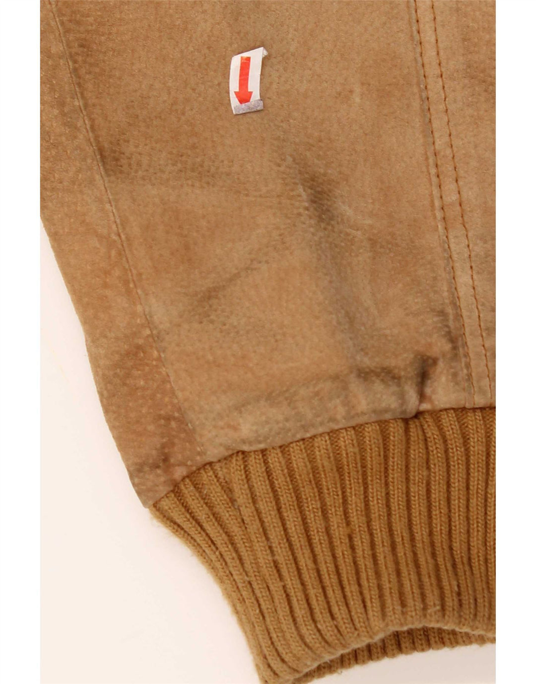 Vintage herre ruskindsjakke UK 42 2XL Beige Læder